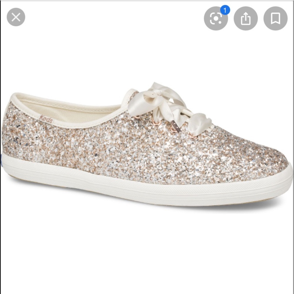 Kate Spade Keds Champion Glitter Multi 5.5  W/ box